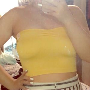 Yellow tube top from Forever 21